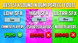 Low vs High vs Ultra SFX BGMI Sound Quality Comparison Footsteps  BGMI Sound Sense improve