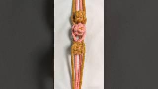 Double Color Berry Knot 🫐 Step by Step Macrame Tutorial #knots #shorts