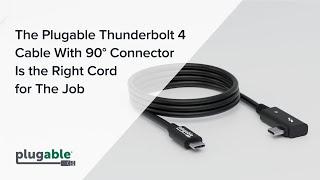 The Plugable Thunderbolt 4 Cable With 90° Connector Is the Right Cord for The Job