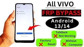 All Vivo FRP Bypass Android 1313 Talk-back Not Working  All Vivo Frp Unlock Without Reset Setting