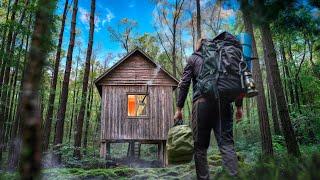 Strange HUNTERS’ HUT in wild forest preserve a SINGLE OVERNIGHT