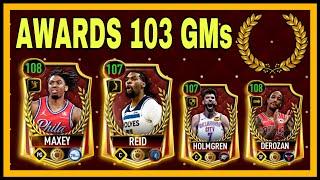 AWARDS 103 GMs GOING INSANE especially MAXEY   TESTING MAXEY DEEBO REID & CHET  NBA LIVE MOBILE