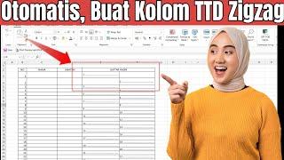 Cara Membuat Kolom Tanda Tangan Zig Zag Otomatis di Excel