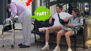 Old Fat Man Farts On Beverly Hills Shoppers Rich People Love Farts Too