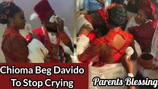 This Is So Emotional  Davido Cried As Chioma Parents bless and Hand Over Their Daughter To Him.