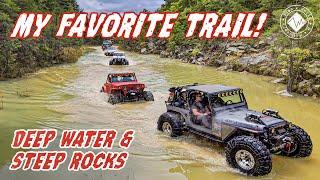 My Favorite Trail Off-Roading at the Sand Mines  Deep Water and Steep Rocks