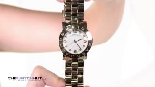 Marc Jacobs Ladies Amy Gold Tone Steel Bracelet Watch MBM3056