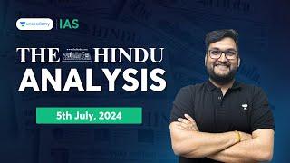 The Hindu Newspaper Analysis LIVE  5th July 2024  UPSC Current Affairs Today  Abhishek Mishra