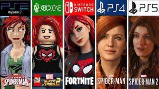 Evolution of Mary Jane in Spider-Man Games 2000 - 2023