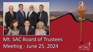 Mt. SAC Board of Trustees June meeting
