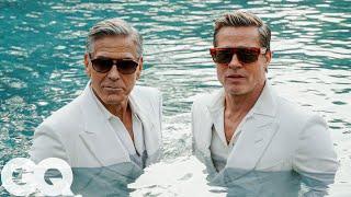 Brad Pitt & George Clooneys GQ Cover Shoot  Behind The Scenes