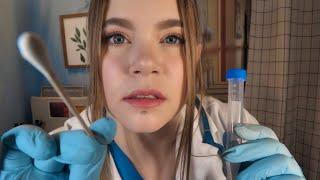 ASMR Hospital THOROUGH Full Body Exam for Infectious Disease Consult  Lots of Culture Swabs