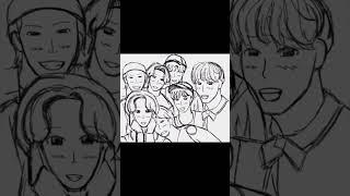 BTS FESTA 2021방탄소년단 8th Anniversary Drawing Part 1 Sketch #shorts