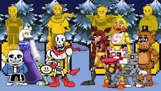 MUGEN Undertale VS FNAF Sans Team VS Freddy Fazbear Team