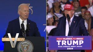 Bidens NATO Speech Vs. Trumps Florida Rally  The View