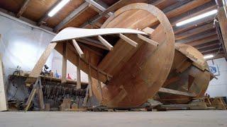 Building the 23 V-Bottom Skiff - Episode 20 Flipping over the hull