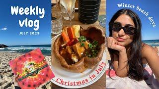WEEKLY VLOG  Christmas in July and winter beach days