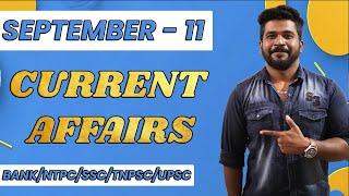 DAILY CURRENT AFFAIRS  SEPTEMBER - 11  BANKNTPCSSCTNPSCUPSC  MR.DAVID