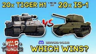 TIGER H1 VS IS-1 - Me in 1v1 + 20v20 - Which is Better? - WAR THUNDER