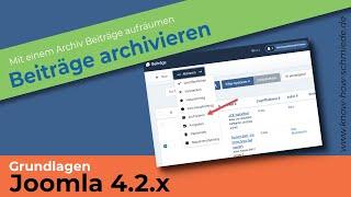 Joomla 4 - Beiträge archivieren - Grundlagen Joomla 4.x für Einsteiger