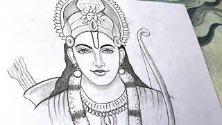 Shri ram drawing tutorial  lord shri ram drawing step by step  Ram Navami drawing