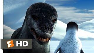 Happy Feet 310 Movie CLIP - Leopard Seal Chase 2006 HD