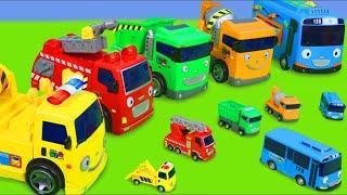 Tayo the Little Bus Friends Toys - Excavator fire truck police toy car for kids
