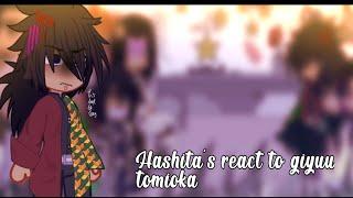 Hashiras react to Giyuu • gacha • kny demon Slayer • ft. hashiras • read desc •