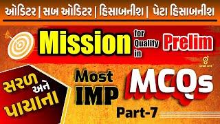 Auditor- Sub Auditor  Accountant - Sub Accountant  Hisabnis  Most IMP MCQs-7