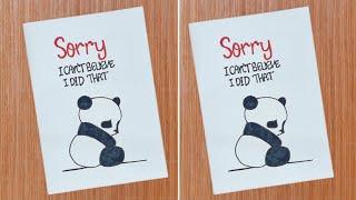 DIY Sorry Card How to Draw Apology Card Sorry Card Tutorial Sorry Card for Friend