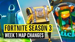 Fortnite  All Season 3 Map Updates and Hidden Secrets WEEK 1