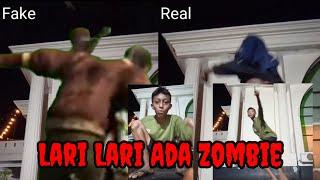 Fake VS Real Lari Lari Ada Zombie Zombie Baju Hijau