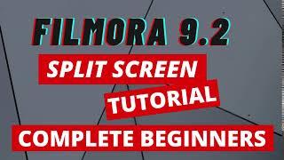 Complete beginners tutorial to Use SPLIT SCREENS in Version 9.2  Filmora9 2021