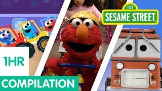 Sesame Street Vehicles for Kids Compilation  Trucks Trains Cars and more