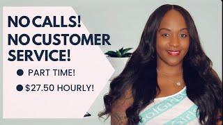 $27.50 HOURLY Side Hustle NO CALLS or TALKING Part Time Work From Home Job