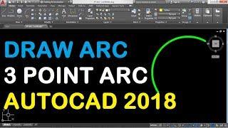 How to Draw 3 Points Arc in AutoCAD 2018