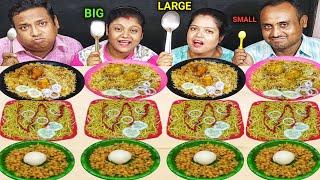 BIG VS MEDIUM VS SMALL SPOON FOOD CHALLENGE  BENGALI FOOD CHALLENGE  food family & more