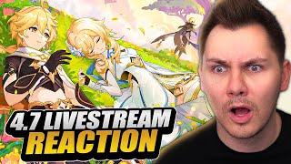 The BEST Genshin Impact Update EVER??  4.7 LIVESTREAM REACTION