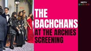 The Archies Screening Amitabh-Jaya Bachchan Abhishek And Aishwarya Attend Agastya Nandas