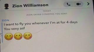 Zion Williamsons Leaked Messages are CRAZYYY LMAO