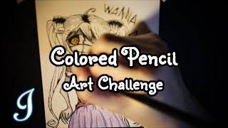 Creepy Manga Doll - Colored Pencil Challenge