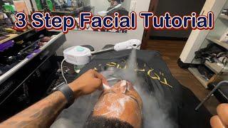  3 STEP EFFECTIVE FACIAL TREATMENT  BARBER TUTORIAL 