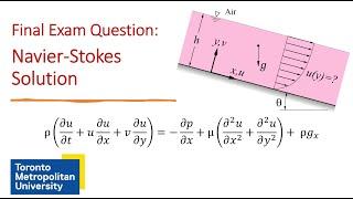 Navier-Stokes Final Exam Question Liquid Film