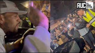 Chris Brown Drives Through Crowd To Show Love To Fans That Waited Hours For His Show