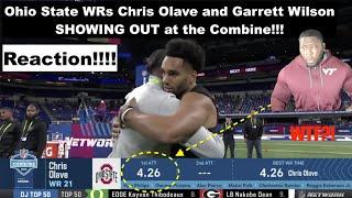 OMG Reaction Chris Olave & Garrett Wilson Ohio SPEED University at the Combine  Incredible