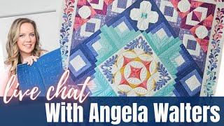 Quilting Designs for Log Cabin Blocks and Curved Blocks - Live Chat with Angela Walters