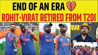 END OF AN ERA  KOHLI के साथ ROHIT ने भी T20 क्रिकेट को कहा अलविदा T20 WORLD CUP 2024 FINAL