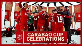 Liverpools Dressing Room Celebrations  Carabao Cup Winners 2024