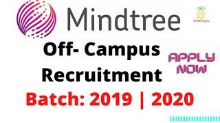 Mindtree off-campus hiring batch 2020  2019   Salary 3.5LPA  Apply now