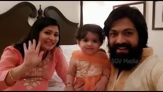 Ayra Yash Cute Wishes Happy Deepavali  Ayra Cute Video  Rocking Star Yash Daughter Radhika Pandit